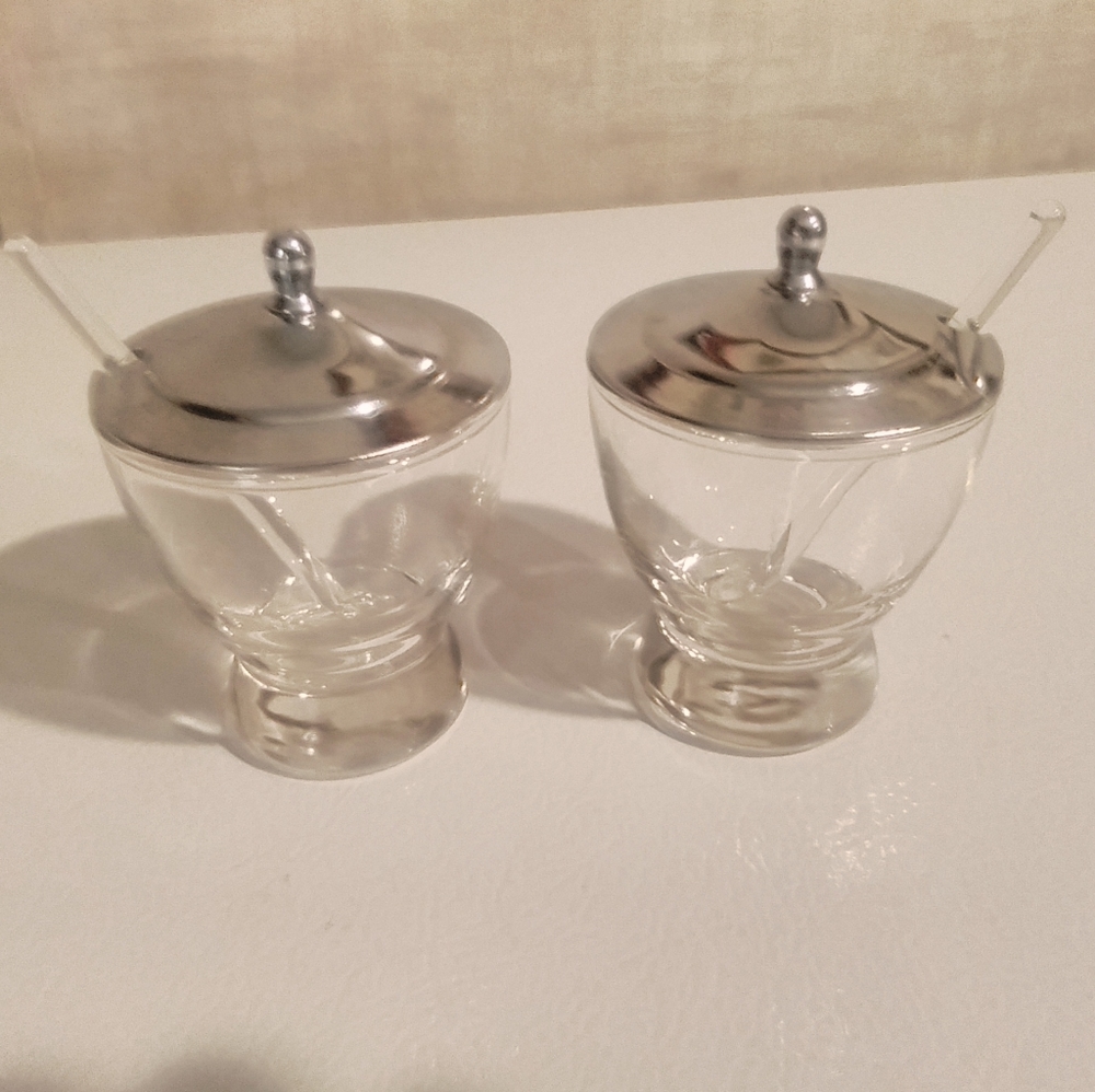 Condiment Glass Serving Jars